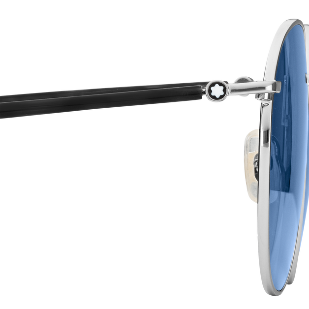 Round sunglasses with Ruthenium Coloured Metal Frame - 4