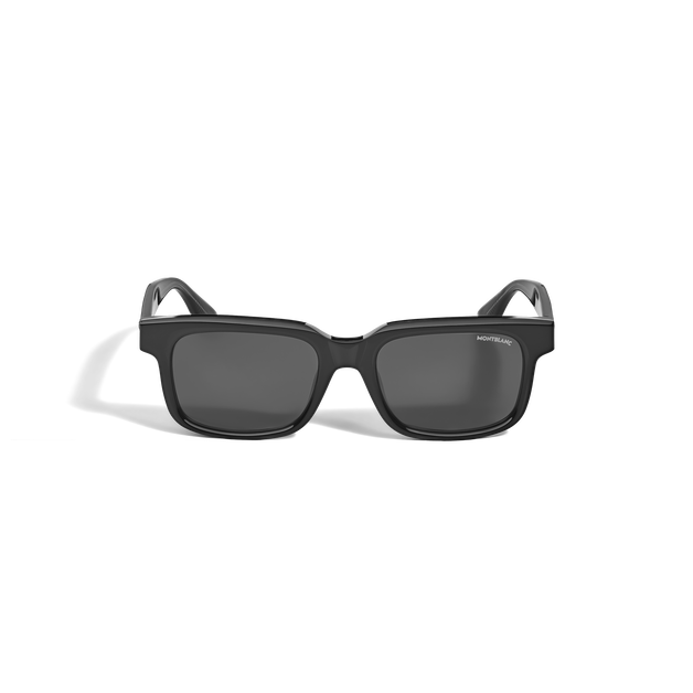 Rectangular Sunglasses with Black Colored Acetate Frame - 1