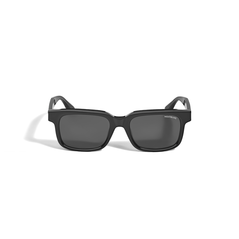 Rectangular Sunglasses with Black Colored Acetate Frame - 1