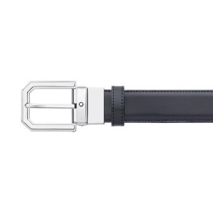 Black/brown 30 mm reversible leather belt