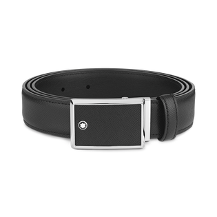 Black 30 mm leather belt