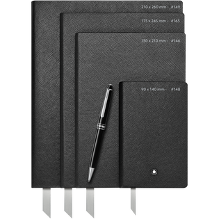2 Montblanc Fine Stationery Notebooks #146 Slim, black, lined for Augmented Paper