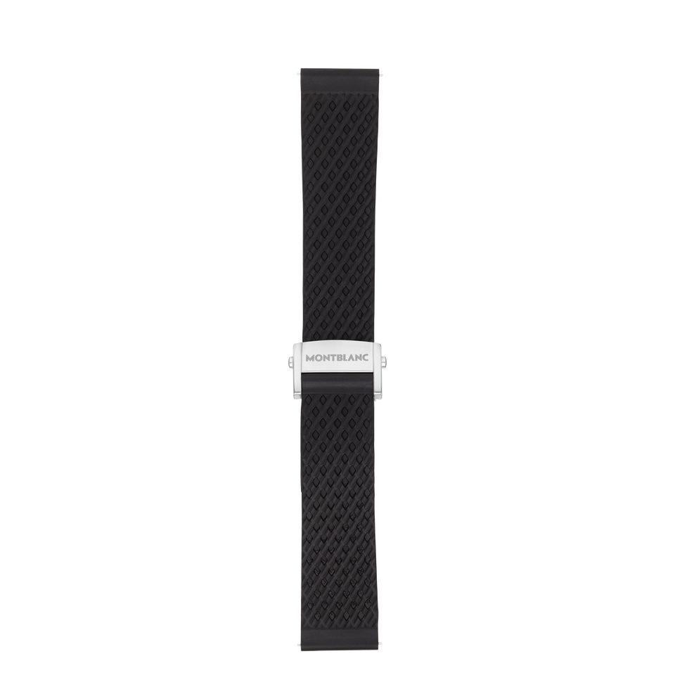 Black Rubber Sport Strap - 1