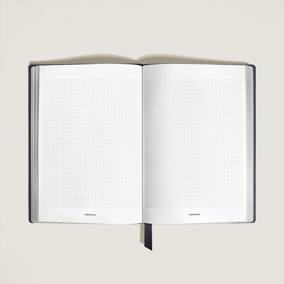 Medium Notebook, Saffiano Leather, Blue &ndash; Squared Pages - 1