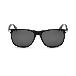 Rectangular Sunglasses with Black-coloured Acetate Frame