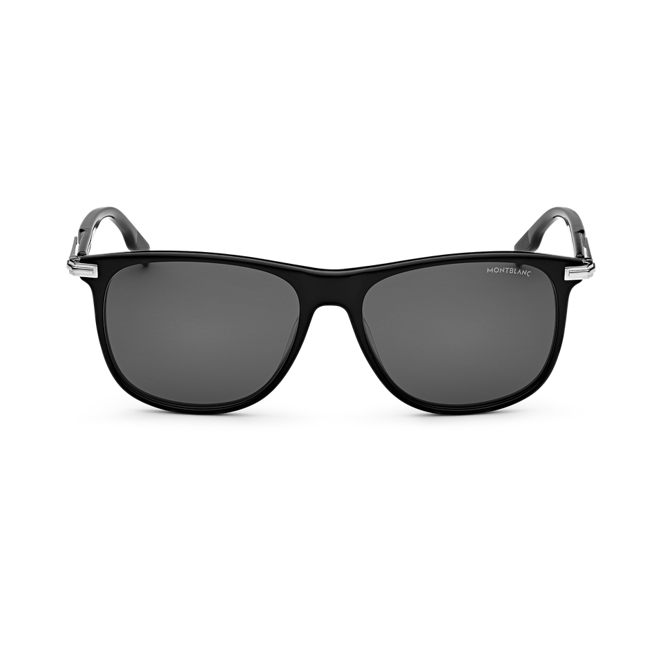 Rectangular Sunglasses with Black-coloured Acetate Frame - 1