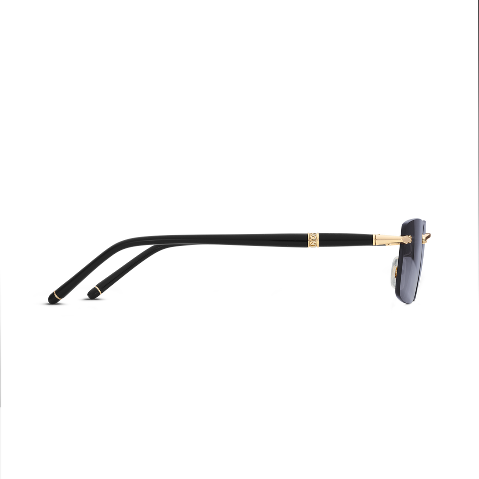 Rectangular Sunglasses with Gold Coloured Metal Frame - 2
