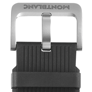 Striped Black Rubber Strap 