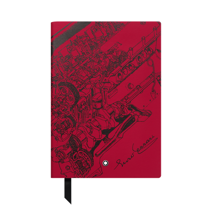 Notebook #146 small, Great Characters Enzo Ferrari, Red - Lined