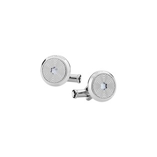Cufflinks with Mother-of-Pearl Snowcap Emblem