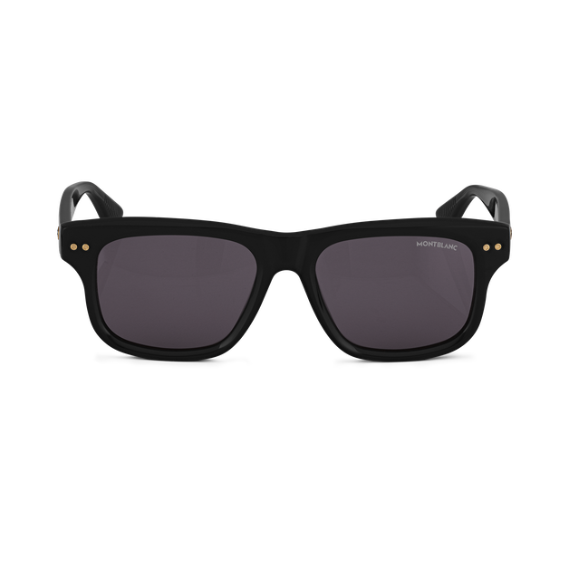 Rectangular Sunglasses with Black Coloured Acetate Frame  - 1