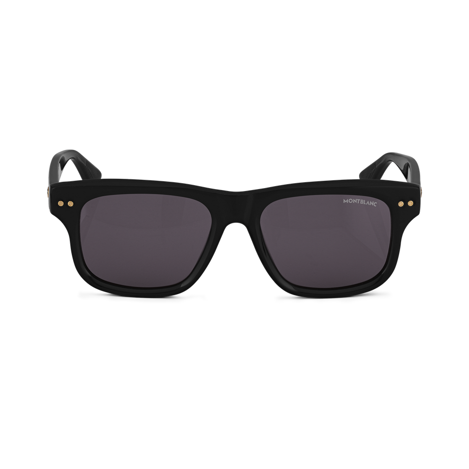 Rectangular Sunglasses with Black Coloured Acetate Frame  - 1