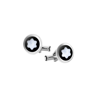 Cufflinks with Mother-of-Pearl Snowcap Emblem
