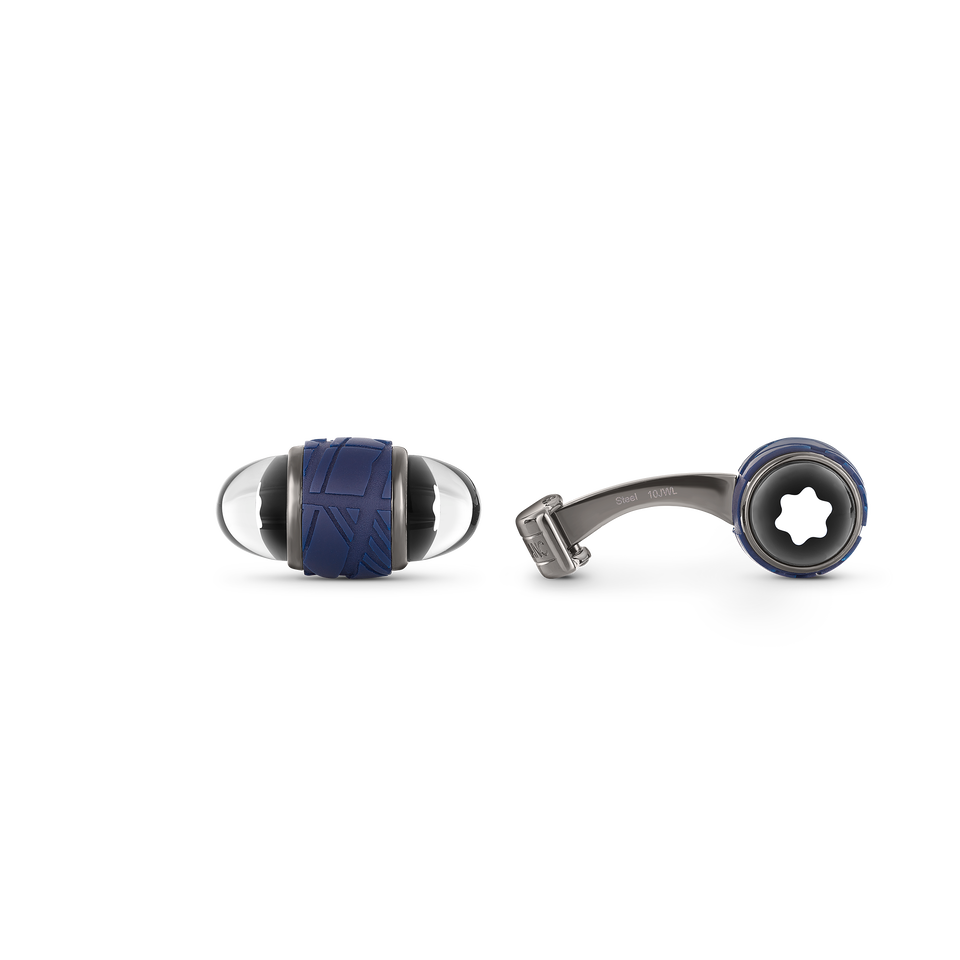 Montblanc StarWalker Cufflinks in Steel and Lacquer - 1