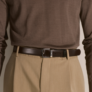 Black/brown 30&nbsp;mm reversible leather belt