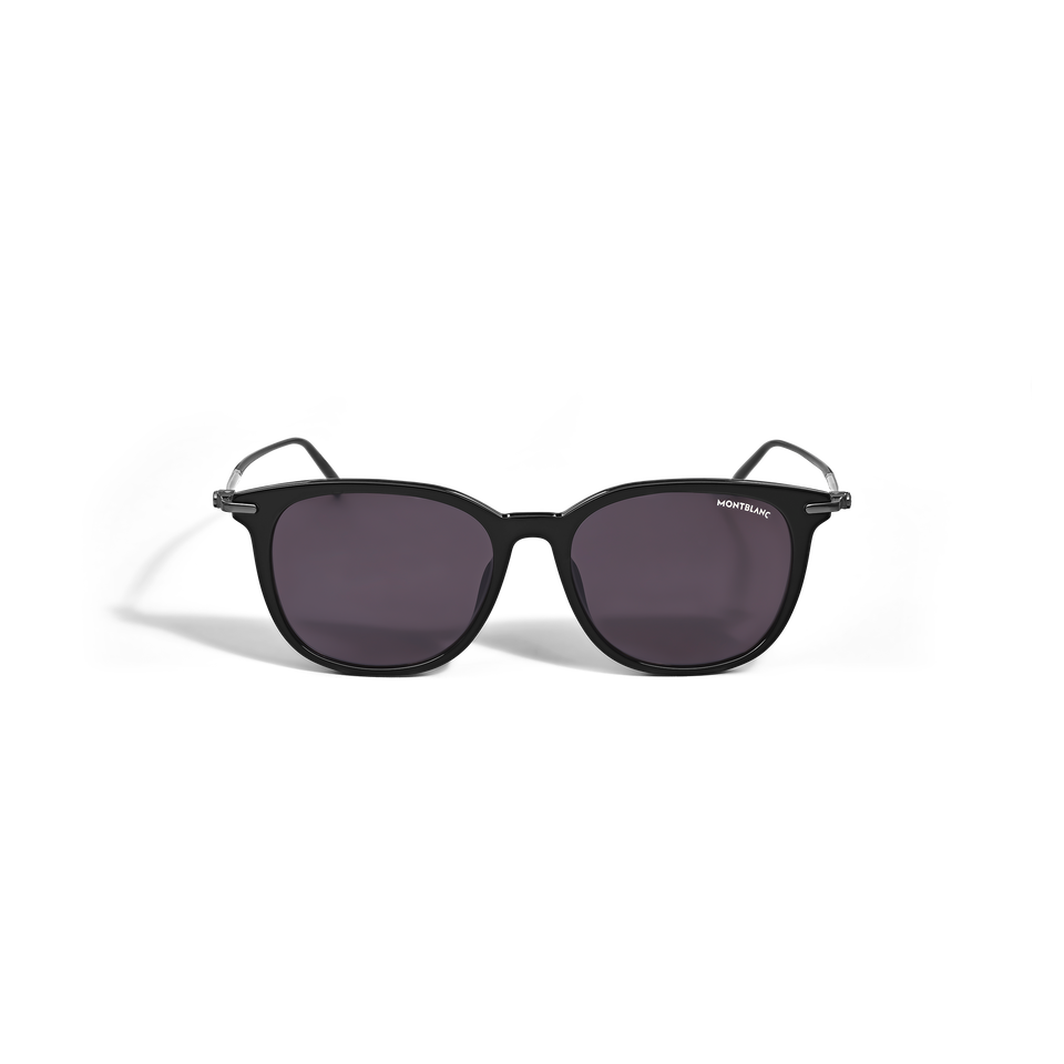 Rectangular Acetate Black Frame Sunglasses - 1