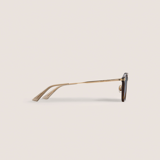Round Sunglasses with Havana Acetate Frame 