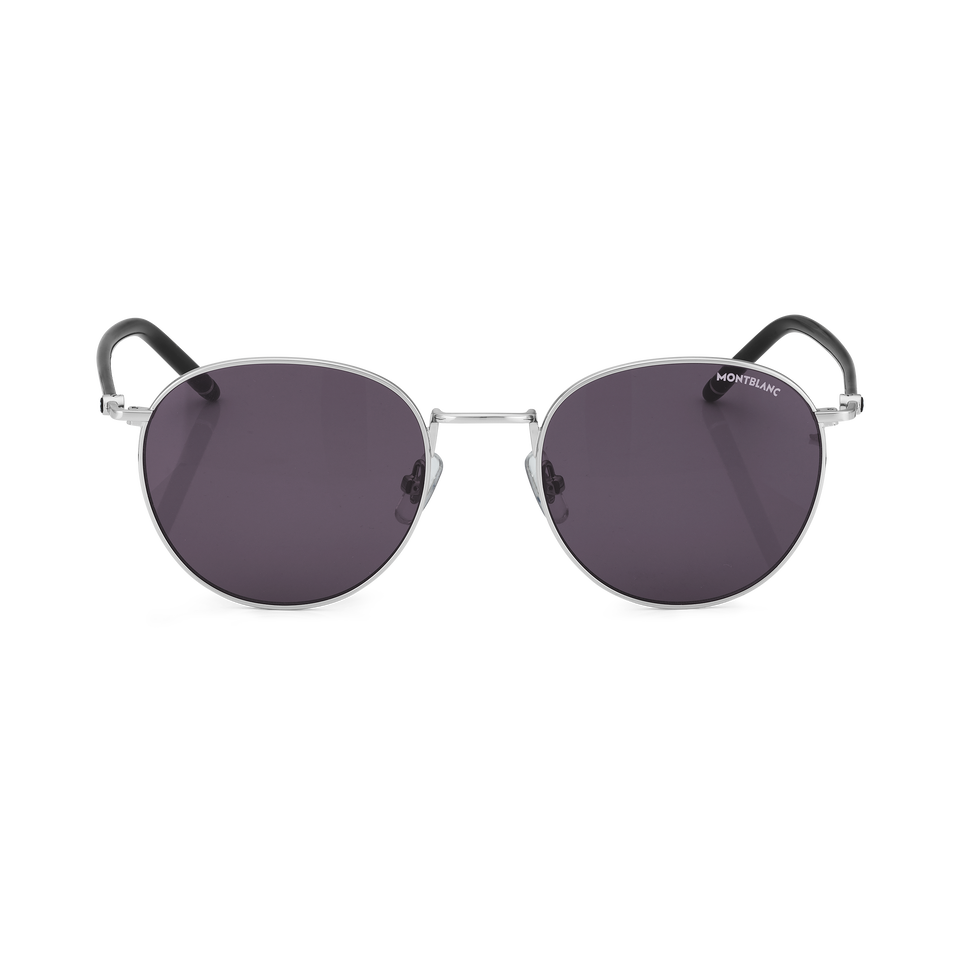 Round sunglasses with Silver Coloured Metal Frame - 1
