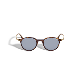 Round Sunglasses with Havana Acetate Frame 