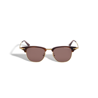 Rectangular Sunglasses Gold Coloured Metal Frame 