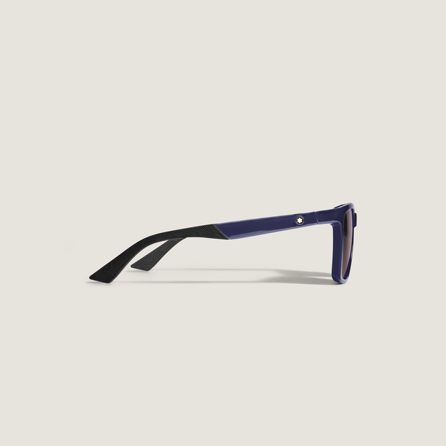 Squared Sunglasses with Injected Blue Colored Frame - 2