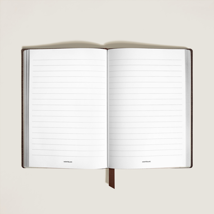 Medium Notebook, Saffiano Leather, Tobacco – Lined Pages