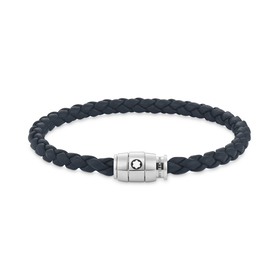 Medium Soft Leather Avio Blue Bracelet - 1