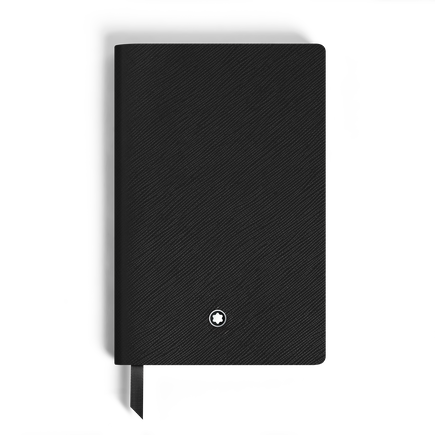 Small Notebook, Black Leather, Black – Lined Pages