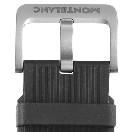 Striped Black Rubber Strap 