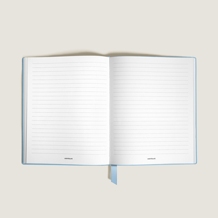 Small Notebook, Saffiano Leather, Pale Blue &ndash; Lined Pages