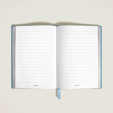 Medium Notebook, Saffiano Leather, Pale Blue – Lined Pages