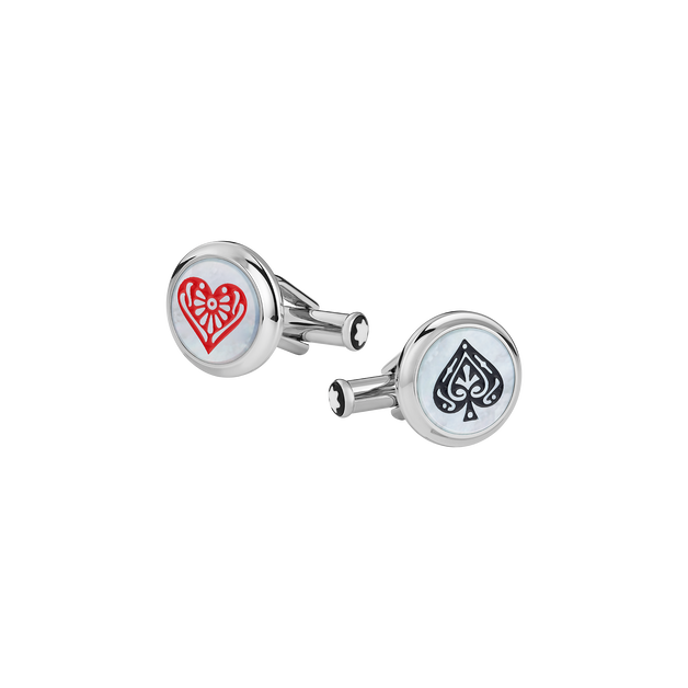 Meisterst&uuml;ck Tribute to the Book Around the World in 80 Days Spade & Heart Cufflinks - 1