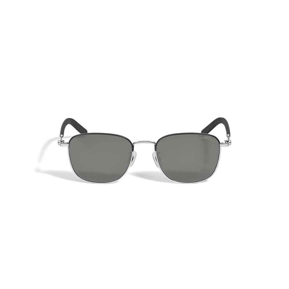 Squared Sunglasses with Silver Colored Metal Frame - 1