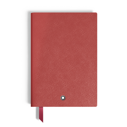 Medium Notebook, Saffiano Leather, Red &ndash; Squared Pages