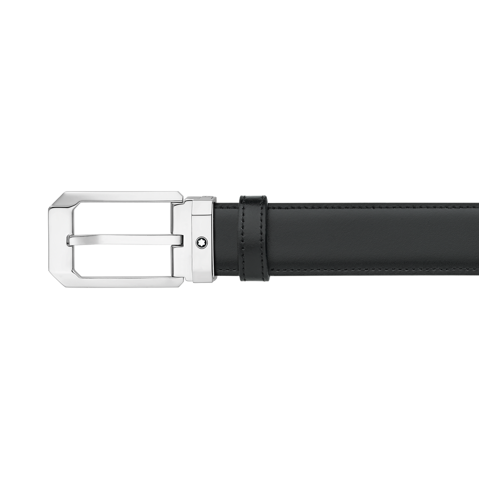Black/brown 30 mm reversible leather belt - 3