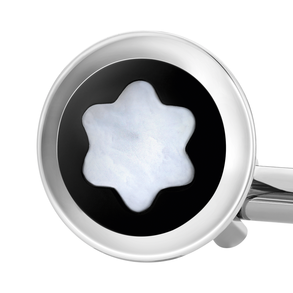Cufflinks with Mother-of-Pearl Snowcap Emblem - 2