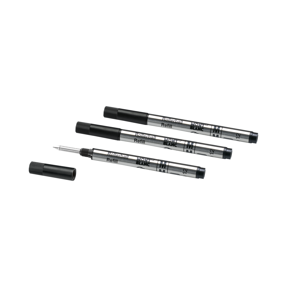 3x Rollerball Small Refills, Mystery Black - 2