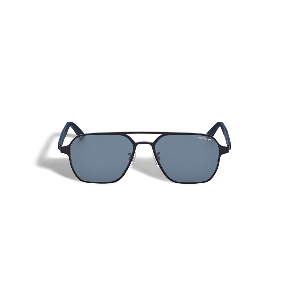 Squared Sunglasses with Black Metal Frame - 1
