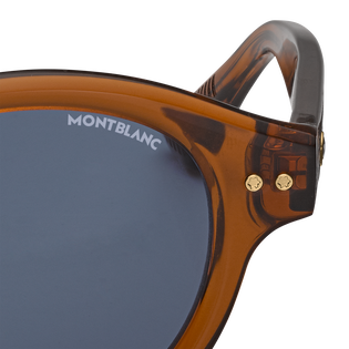 Round Sunglasses with Brown Coloured Acetate Frame