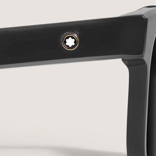 Rectangular Sunglasses with Black Colored Acetate Frame