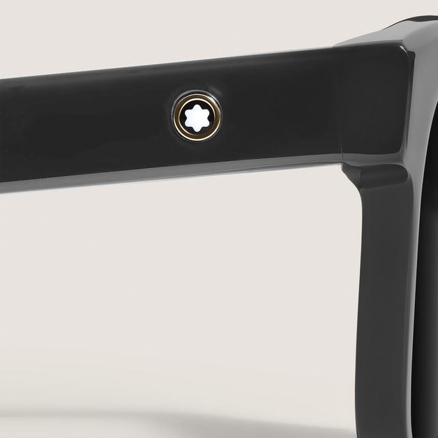 Rectangular Sunglasses with Black Colored Acetate Frame - 3