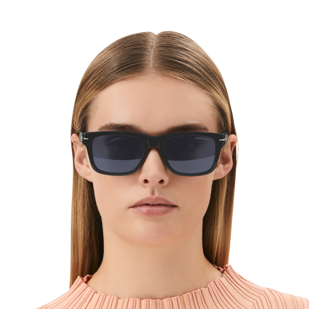 Rectangular Sunglasses with Black Coloured Acetate Frame - 3