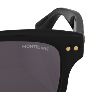 Rectangular Sunglasses with Black Coloured Acetate Frame 