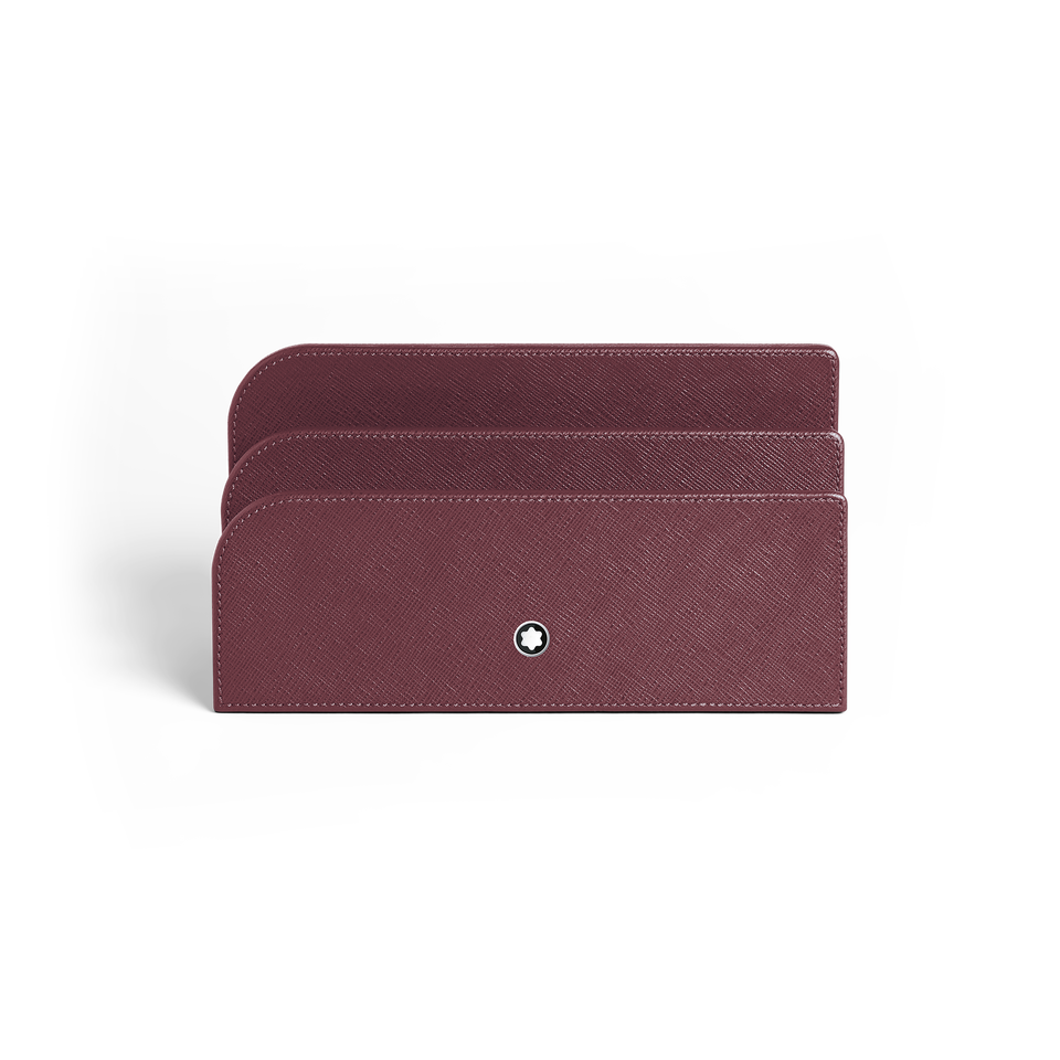 Letter Rack in Cassis Leather - 1