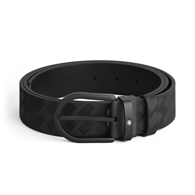 Black Leather 35 mm Belt - 1