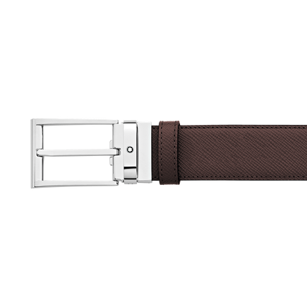 Black/brown 35 mm reversible leather belt
