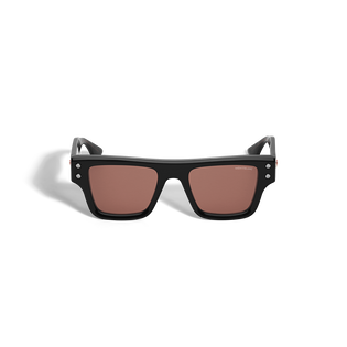 Rectangular Sunglasses with Black Acetate Frame 