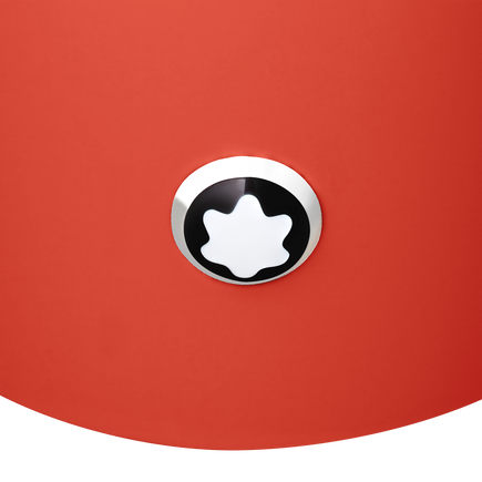 Round desk tray in coral lacquer (Small)