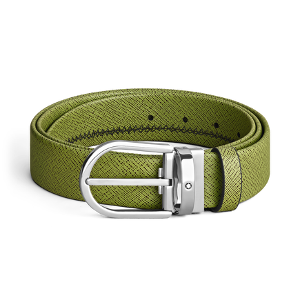 Horseshoe buckle multilime 35mm leather belt
