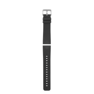 Striped Black Rubber Strap 